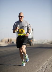 Man running a marathon