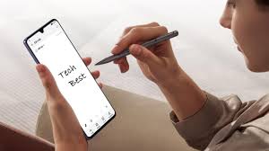 Person using their phone with a stylus
